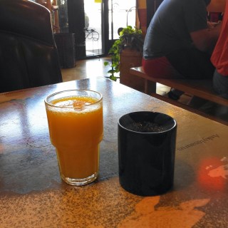 Orange juice and coffee Orange juice and coffee