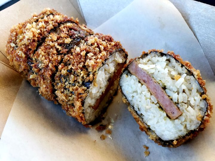 Fried Spam Musubi from Kanak Attack Pineapple Express
